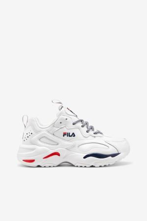 FILA Ray Tracer Sneakers White / Red,Womens Shoes | CA.JQOUGK827